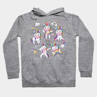 Five Cartoon Unicorns Hoodie